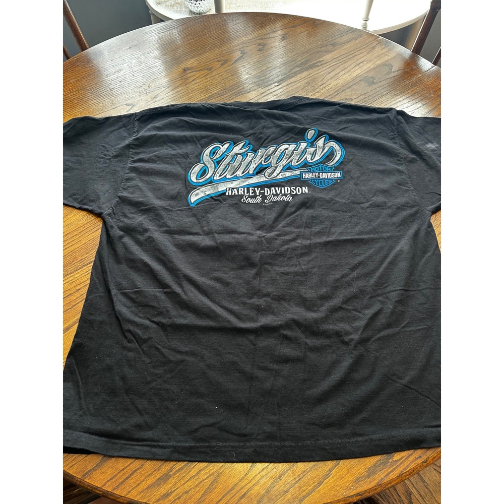 Harley-Davidson Sturgis Eagle T-Shirt Mens 2XL Black Graphic Tee South Dakota - Picture 5 of 6